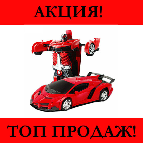 Машинка Трансформер Lamborghini Robot Car Size 1:18 Красная с пультом, Эксклюзивный - фото 1 - id-p1809290180