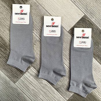 Шкарпетки чоловічі демісезонні бавовна короткі ВженеBOSSі, розмір 27 (41-42), світло-сірі, 011010