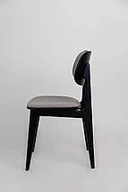 Стілець обідній Lula Soft чорний / тканина сіра TM Pavlyk, фото 3