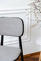 Стілець обідній Lula Soft чорний / тканина сіра TM Pavlyk, фото 5