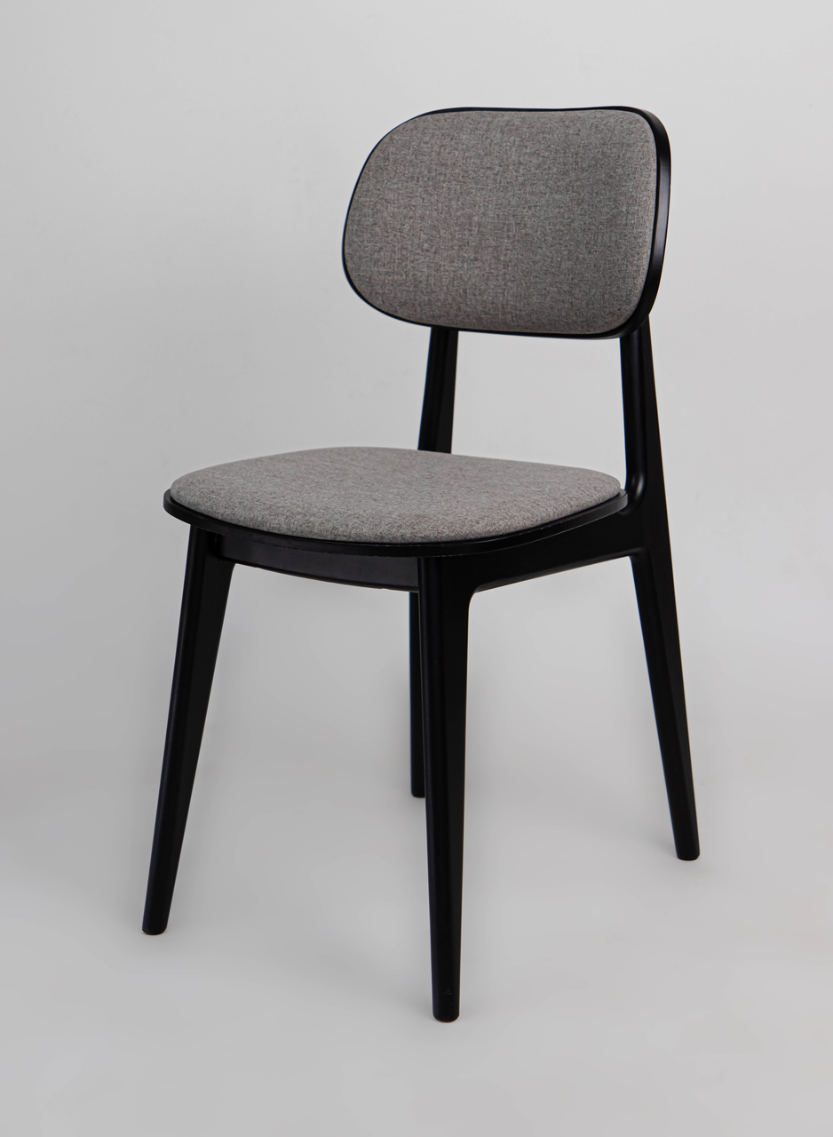 Стілець обідній Lula Soft чорний / тканина сіра TM Pavlyk