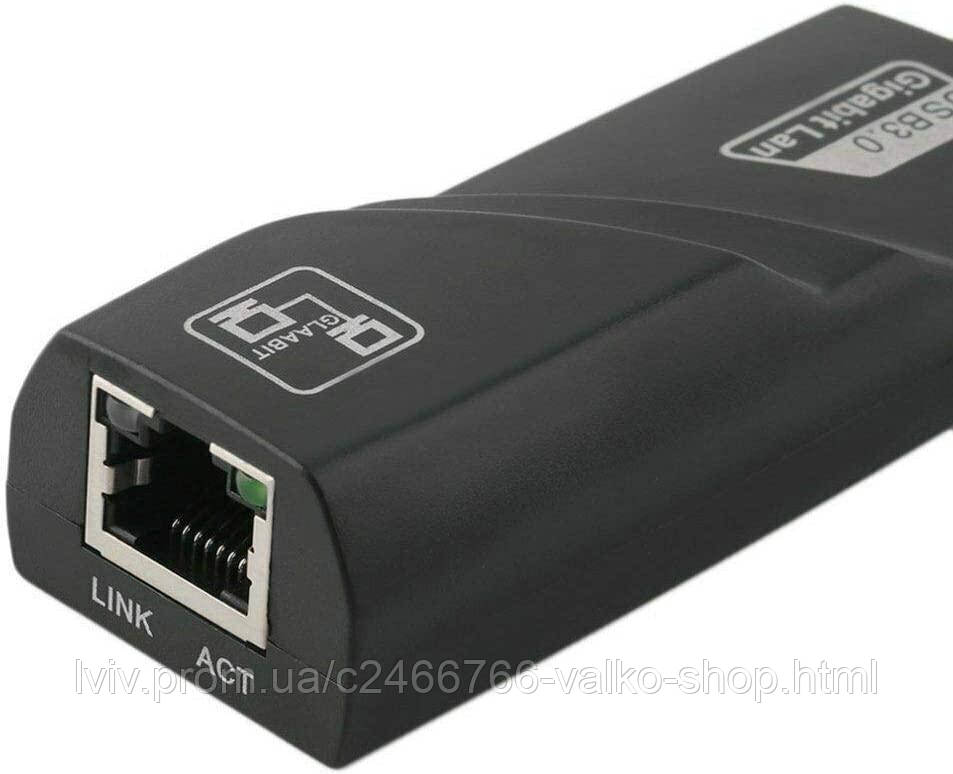 Сетевой адаптер JacobsParts USB 3.0 Gigabit Ethernet 10/100/1000 Мбит/с ...