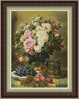 Натюрморт с виноградом и сливами Набор для вышивки крестиком LadyDi Н-001LD