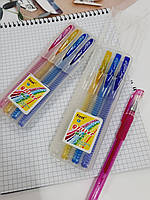 Набор цветных Glitter pen ручек с блестками 4 шт