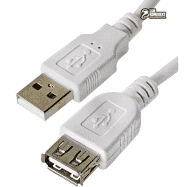 Удлинитель USB TCOM, штекер A - гнездо А, Vers- 2.0, Ø 4.5мм, 3метра