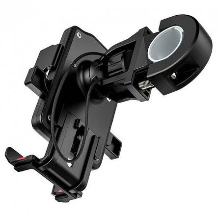 Холдер Hoco CA73 Flying one-touch bicycle and motorcycle holder Black & Red ( Уцінка, м'ята упаковка, фото 3