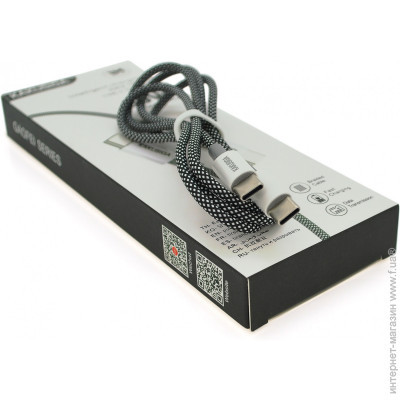 Кабель iKAKU KSC-723 GAOFEI PD60W smart fast charging cable (Type-C to Type-C), Black, длина 1м, BOX