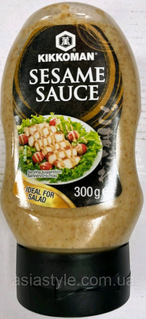 Кунжутний соус для салатів, Kikkoman Sesame sauce ideal for salad, 300 г, Ч, фото 1
