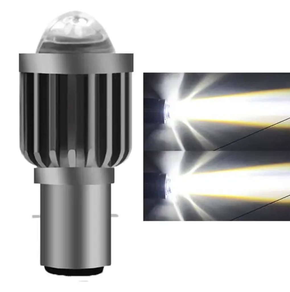 Світлодіодна лампа H6/BA20D — CSP LED Мото білий / білий