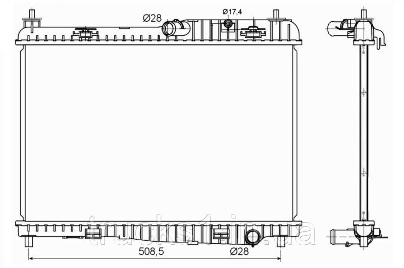 Радіатор 53152 (NRF), фото 1