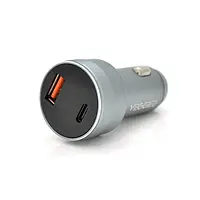 АЗУ VEGGEIG QC-C201, USBQC3.0+PD, 3.1A, Silver, Box