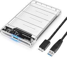 Кишеня зовнішня для 2.5 жорсткого диска HDD, SSD, SATA, USB 3.0, прозорий