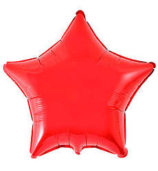 Повітряна куля "Зірка" Ø - 25 см., колір - червоний