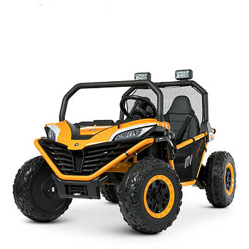 Дитячий Баггі на акумуляторі двомісний із світлом фар Bambi M 4969EBLR-7(24V) Жовтий