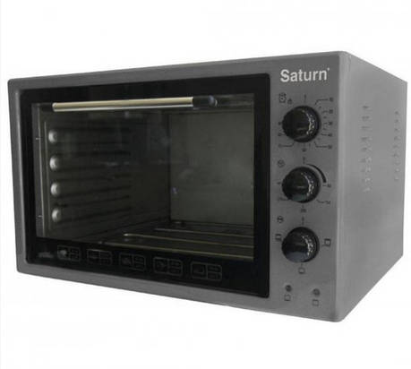 Піч електрична Saturn ST-EC3801 Graphite електропіч міні духовка 1500 Вт, фото 1