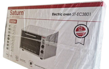 Піч електрична Saturn ST-EC3801 Graphite електропіч міні духовка 1500 Вт, фото 3
