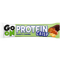 Протеїнові батончики Go On Батончик Crisp Bar with Peanut&Caramel 24x50