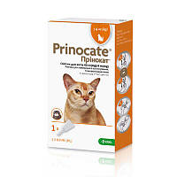 Капли Prinocat от блох, чесоточных клещей, профилактика дирофиляриоза для кошек до 4 кг, 1 пипетка 0,4 мл