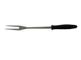 Вилка транжирна кухарська кухонна металева для м'яса з пластиковою ручкою L 31,5 cm