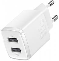 Сетевое зарядное устройство Baseus Compact Quick Charger 2U 10.5W White (CCXJ010202)