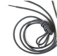 Шнурки-фликеры светоотражающие  Triks Grey 105 см Черный