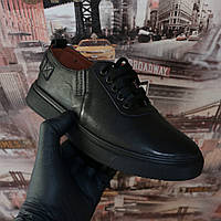Мокасины женские кожаныена шнуровке цвет чёрный, размеры 37-41 Prellesta код-( 3097ч)
