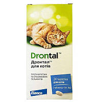 Drontal Bayer Дронтал для лечения и профилактики гельминтозов у кошек 4 кг, 1 таблетка