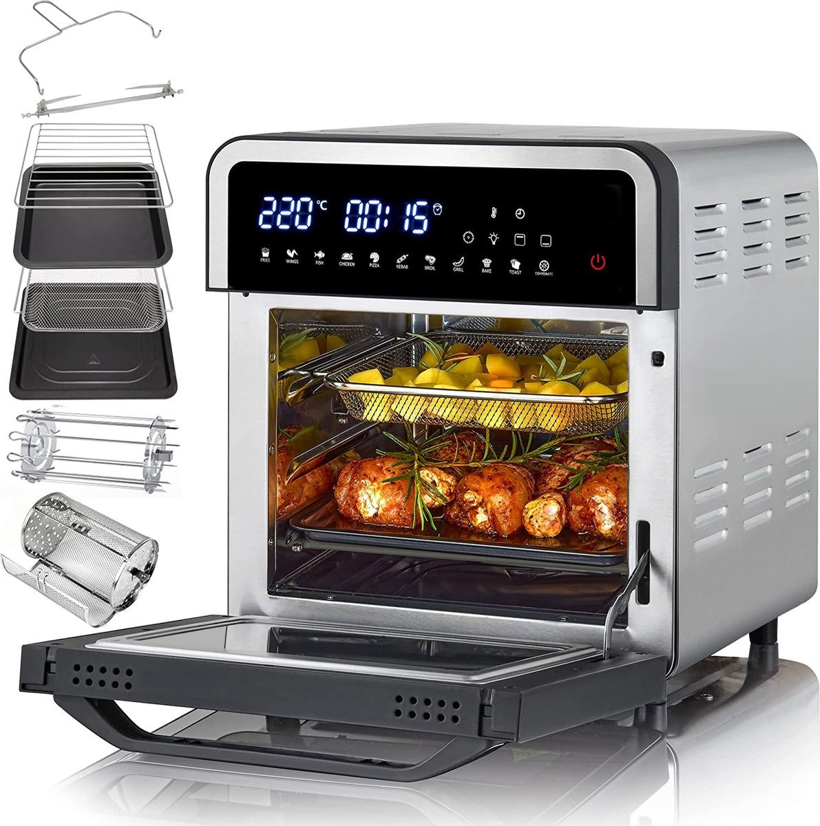 Багатофункціональна електропіч HEINRICH'S HFR 8209 (14 л, 9 програм, 1700 Вт, Німеччина)