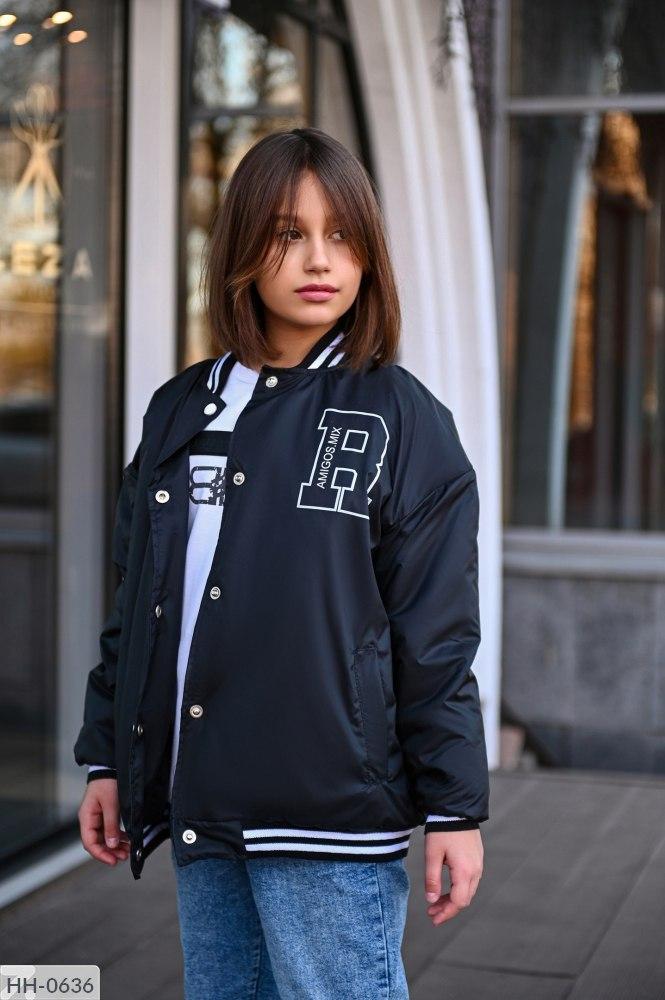 Детский бомбер для девочки 2 цвета размеры 140-170 (ID#1809376434 ...