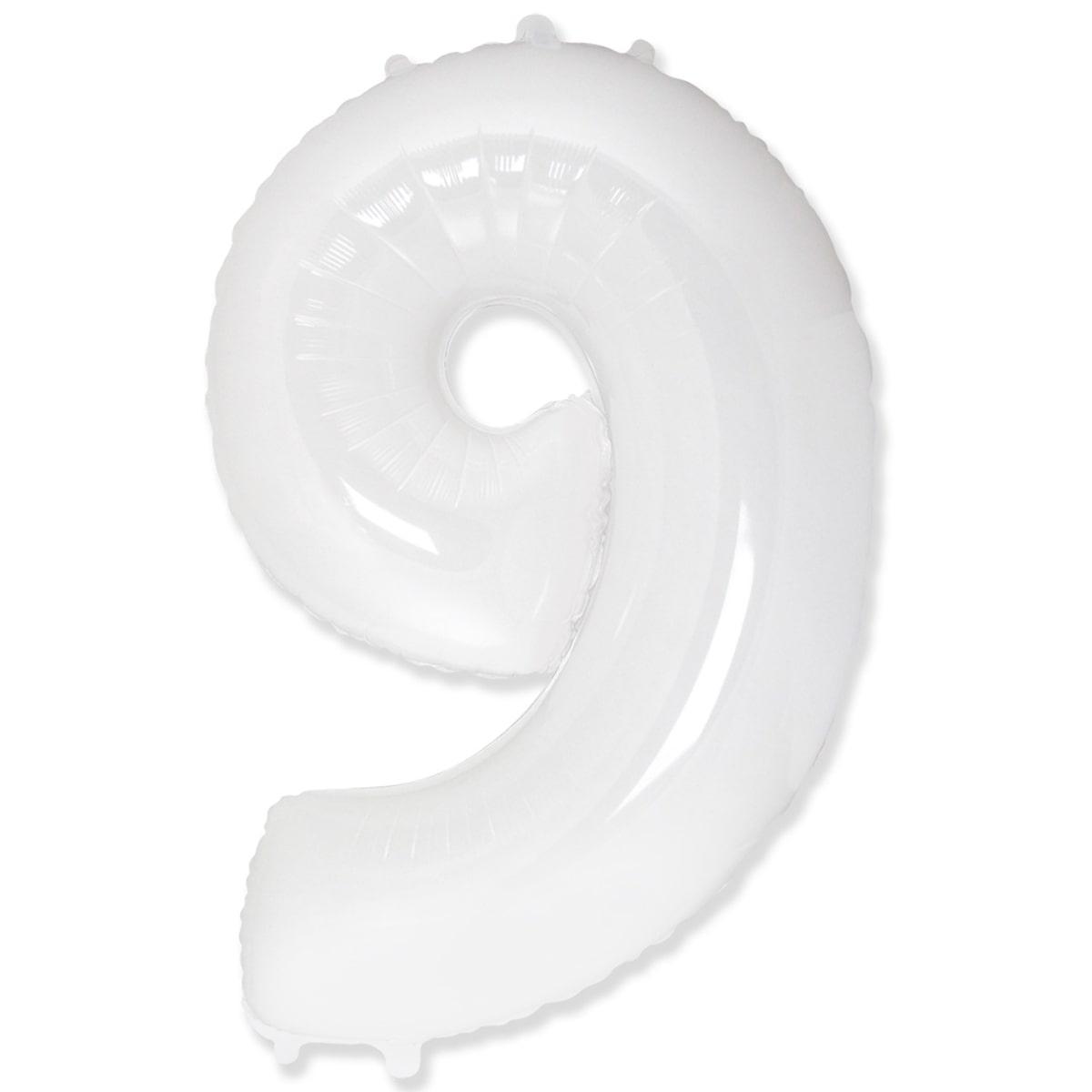 Цифра Біла White метрова з тягарцем "9", фото 1