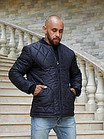 Осіння чоловіча стьобана куртка-бомбер (р.48-50). Арт-1217/29 чорна