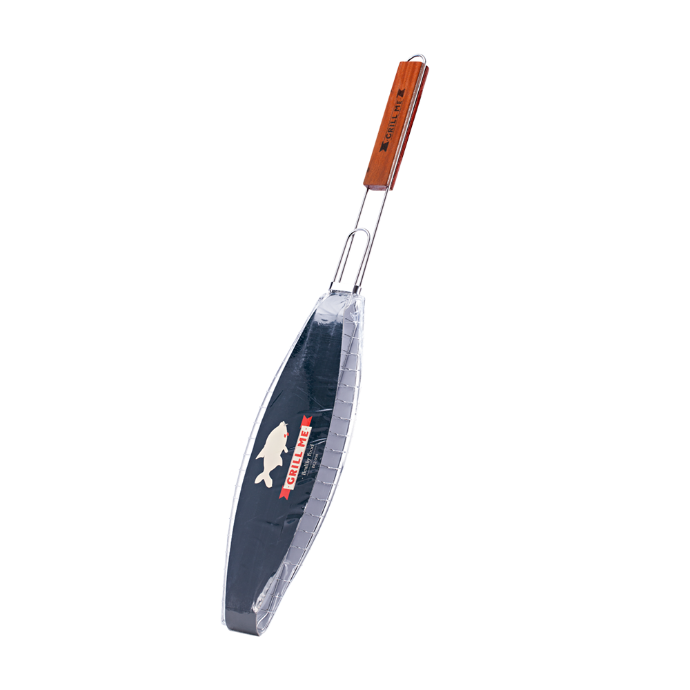 Подвійна хромована решітка для приготування риби GRILL ME BQ-038