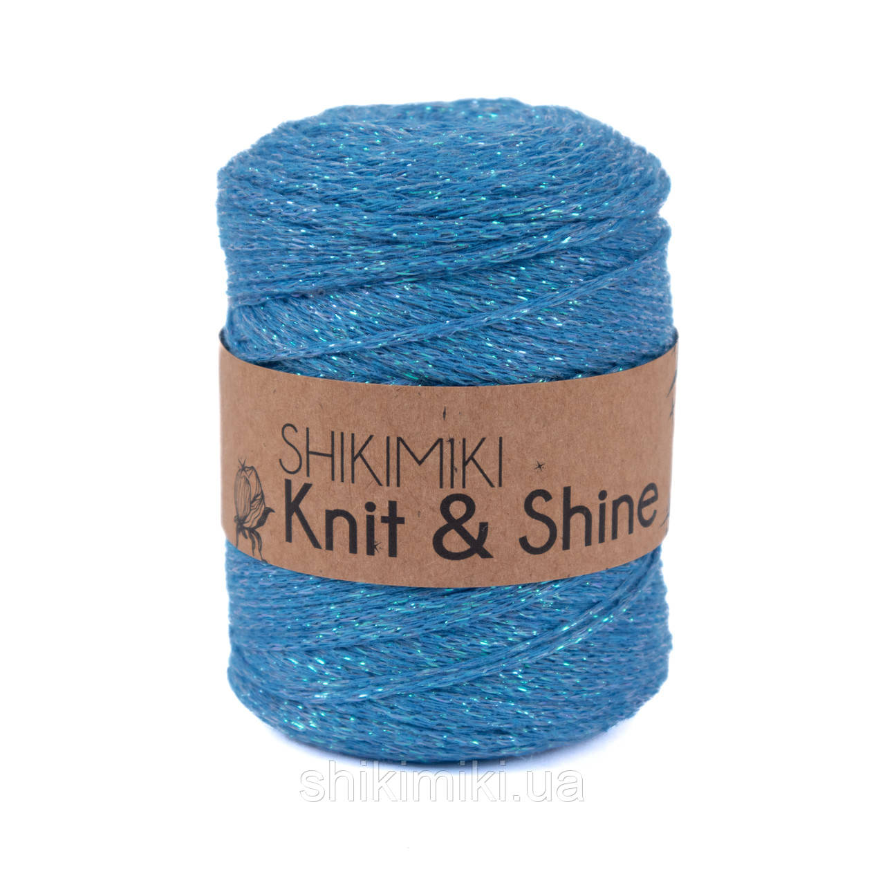 Трикотажний шнур з люрексом Knit & Shine, колір Світло-синій