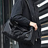 Спортивная сумка сумка із  еко шкіри чорна, фото 9