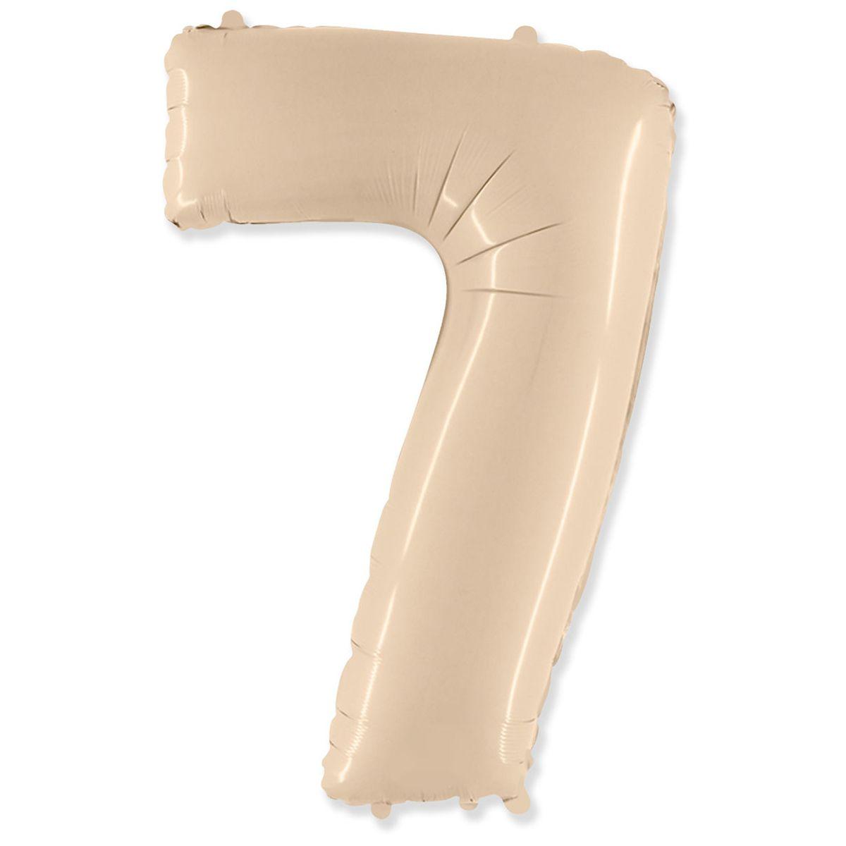 Цифра Кремова Satin Cream метрова з тягарцем "7", фото 1