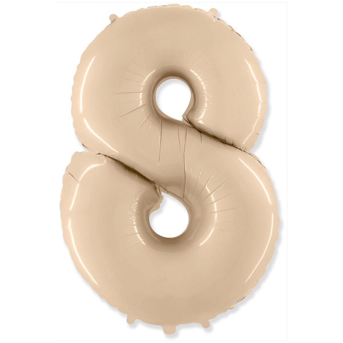 Цифра Кремова Satin Cream метрова з тягарцем "8", фото 1