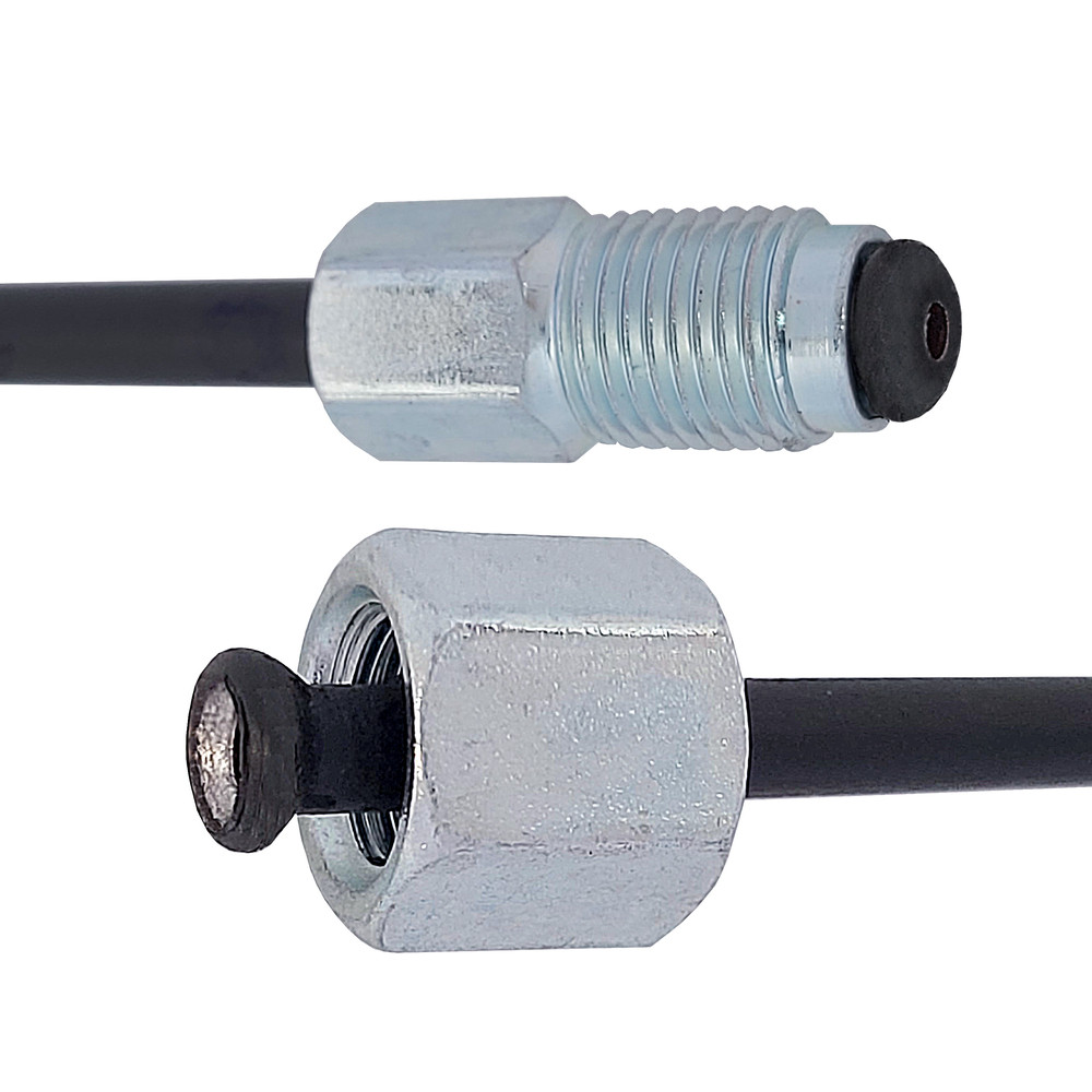 Сталева гальмівна трубка з покриттям PVF  (L= 2400 мм; D=4,75 мм) універсальна з наконечниками 105х/106 - WP1875PVF, фото 1