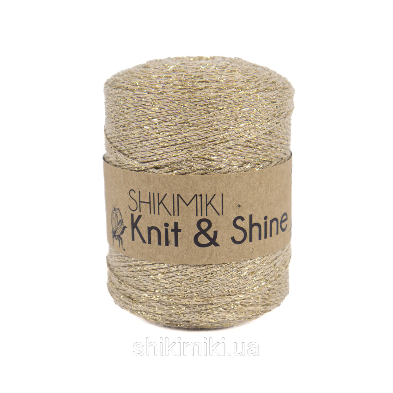 Трикотажний шнур з люрексом Knit & Shine, колір Бежевий