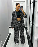 Жіночий прогулянковий костюм у стилі оверсайз із софту принт леопард, фото 3
