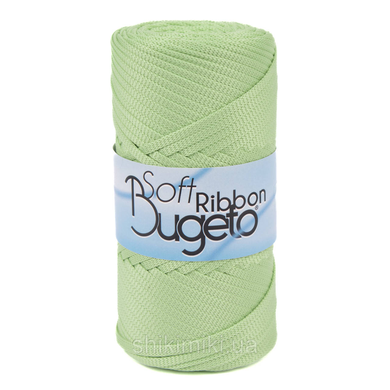 Плоский шнур поліефірний Bugeto Soft Ribbon, колір Зелений чай