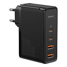 Мережевий зарядний пристрій Baseus GaN2 Pro 4 порти, USB*2 + Type-C*2 100W Чорний (CCGAN2P-L01)