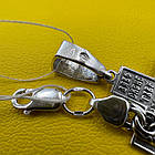 Срібний чорнений чоловічій ланцюжок та срібний хрестик 925 проби, фото 8