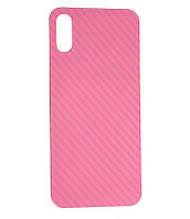 Защитная пленка наклейка на крышку телефона для Realme X7 Pro Carbon Pink