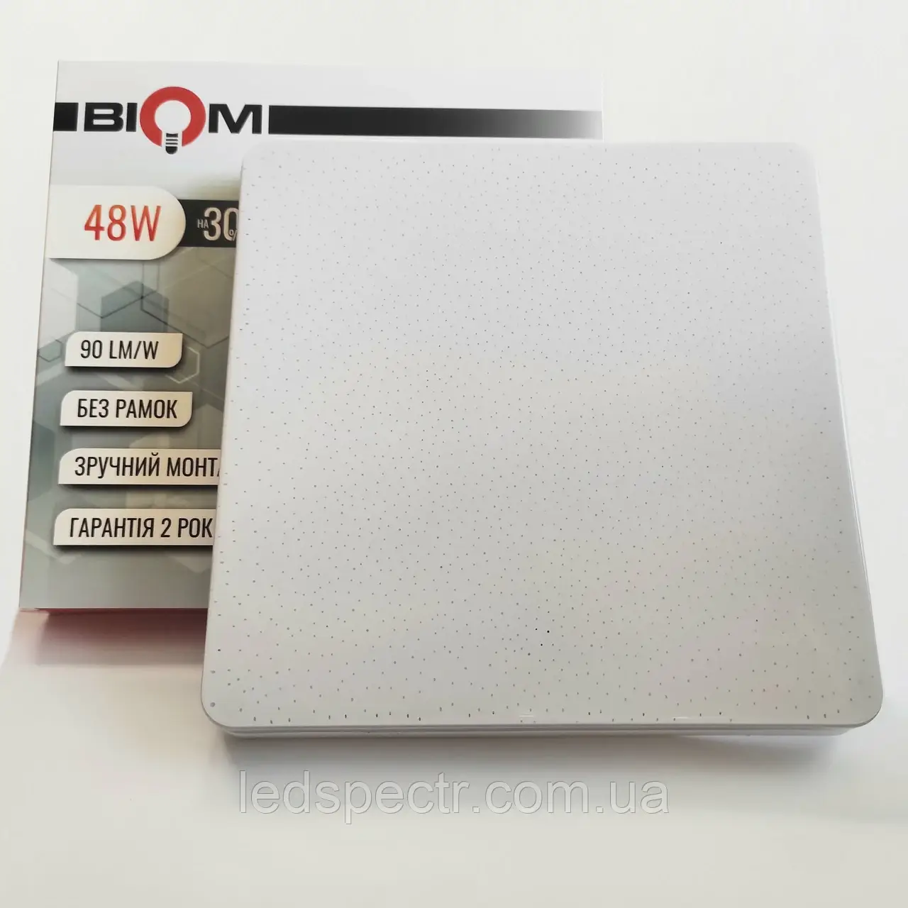 Світлодіодний світильник Biom BYS-02-48-5 48w квадратний 5000К