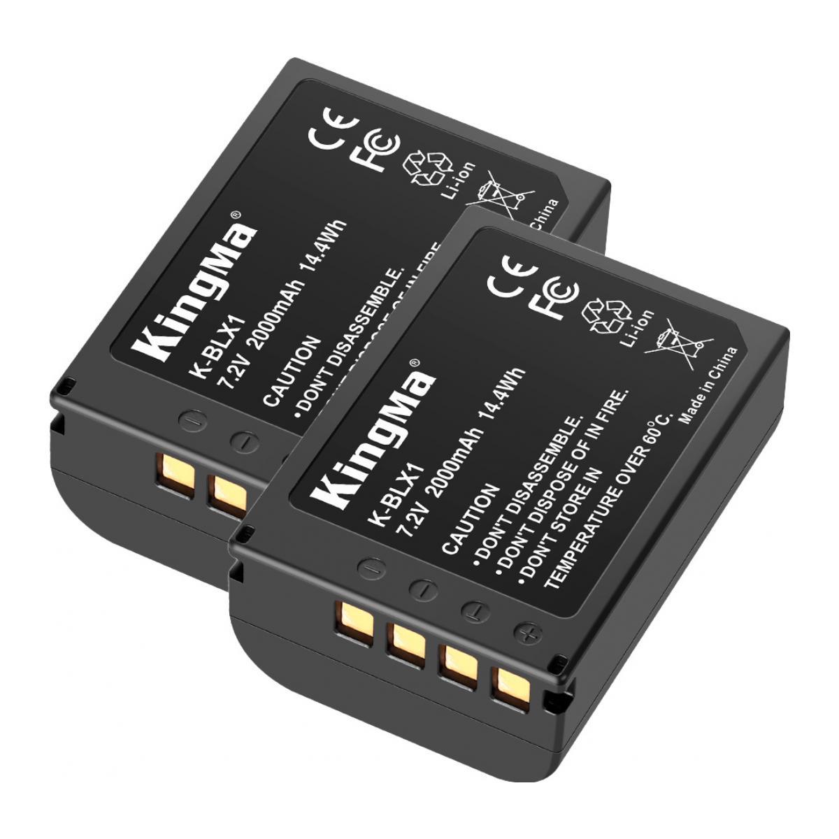 2-Pack KingMa Olympus BLX-1 комплект із 2 акумуляторів