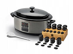 Набір базальтовий масажних каменів Habys 36 шт + підігрівач 6л Масажні камені з підігрівачем