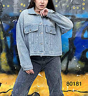 Куртка джинсова коротка вільна джинсовка
