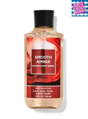 Гель для душу три-в-одному із чоловічої колекції Bath and Body Works Smooth Amber 3-in-1 Hair, Face & Body Wash