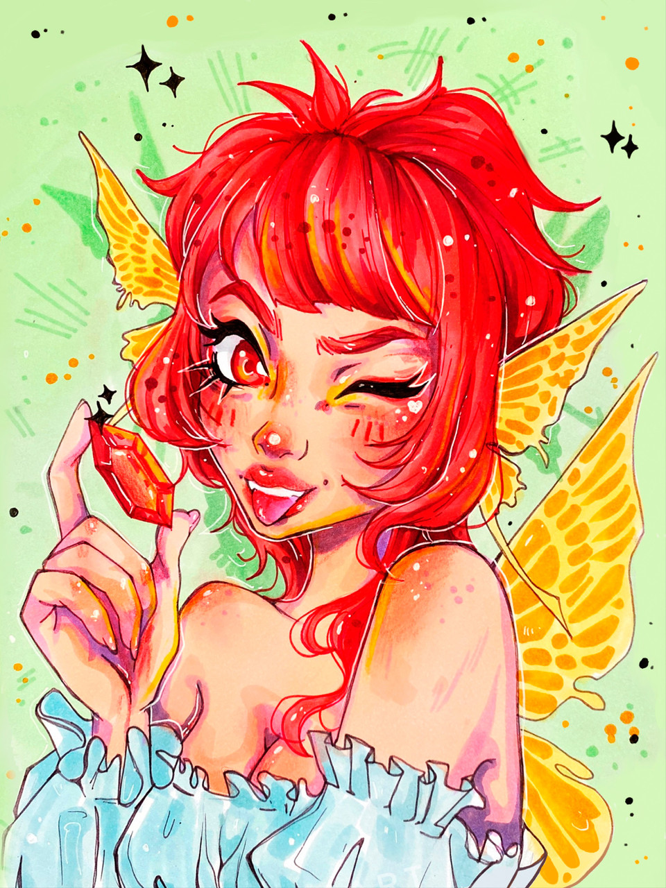 Алмазна мозаїка SANTI Аніме Рубін 30х40см на підрамнику, фото 1