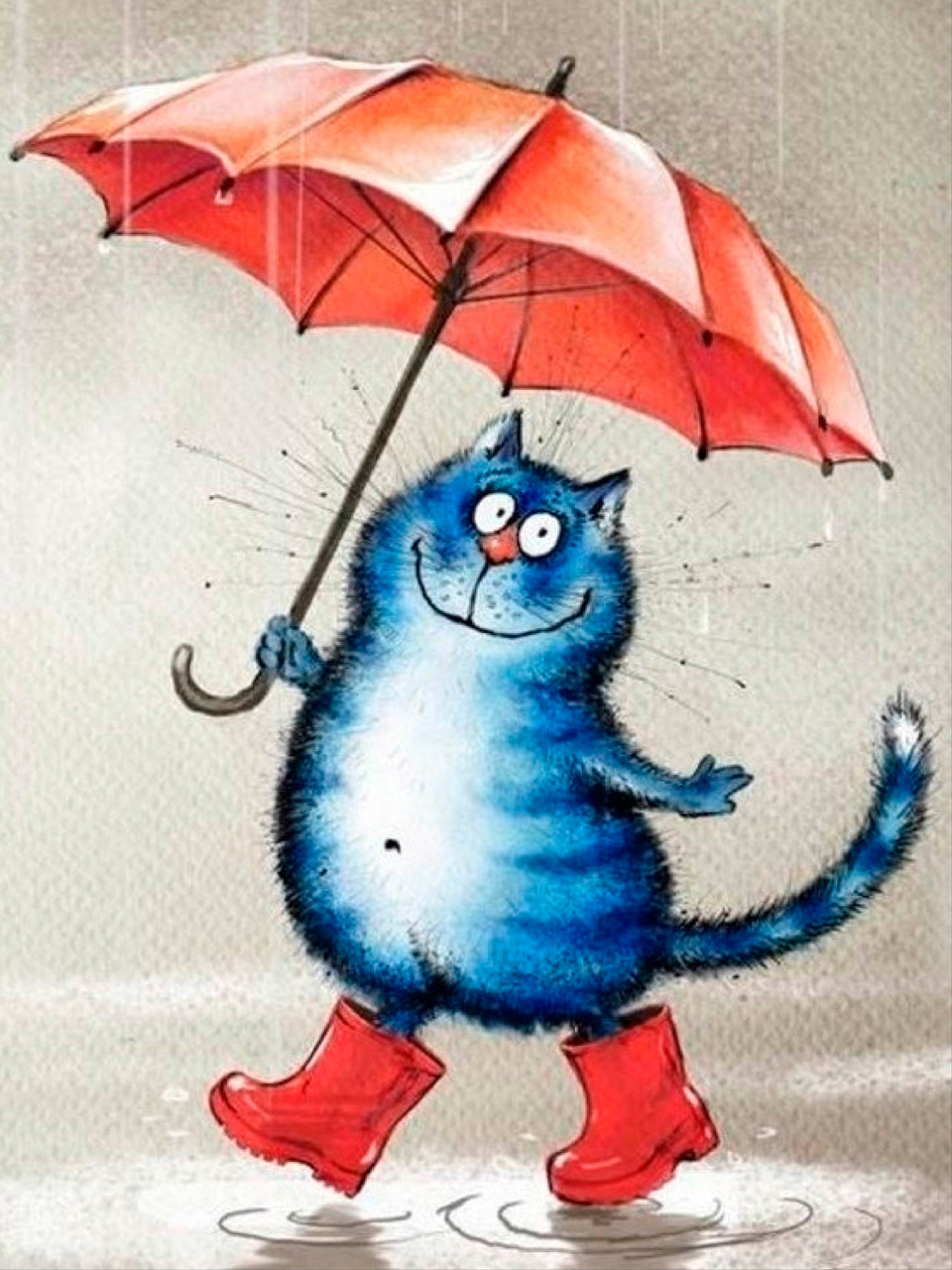 Алмазна мозаїка SANTI Кіт у чоботях 30*40см на підрамнику, фото 1